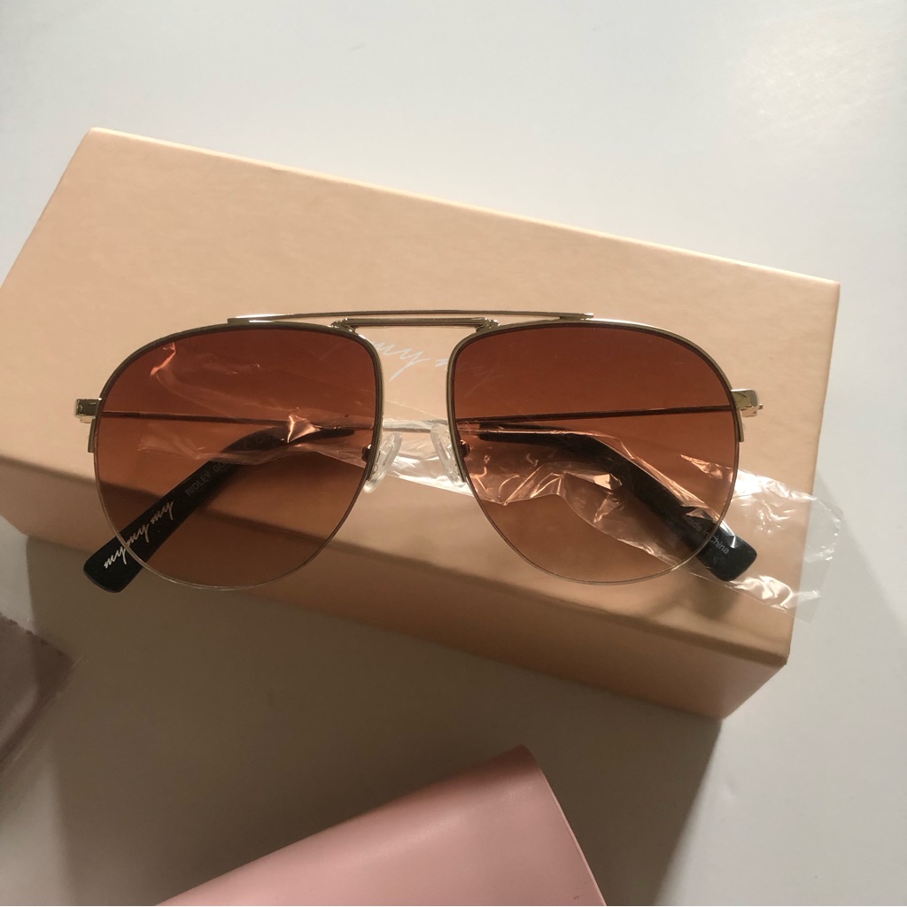 My My My Ridley Sunglasses Gold Aviator
